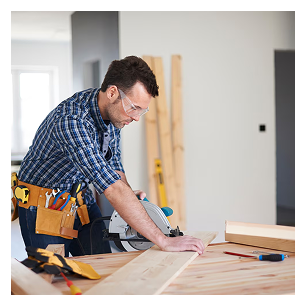 Engineer working on plans