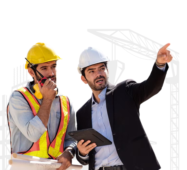 Engineers discussing project